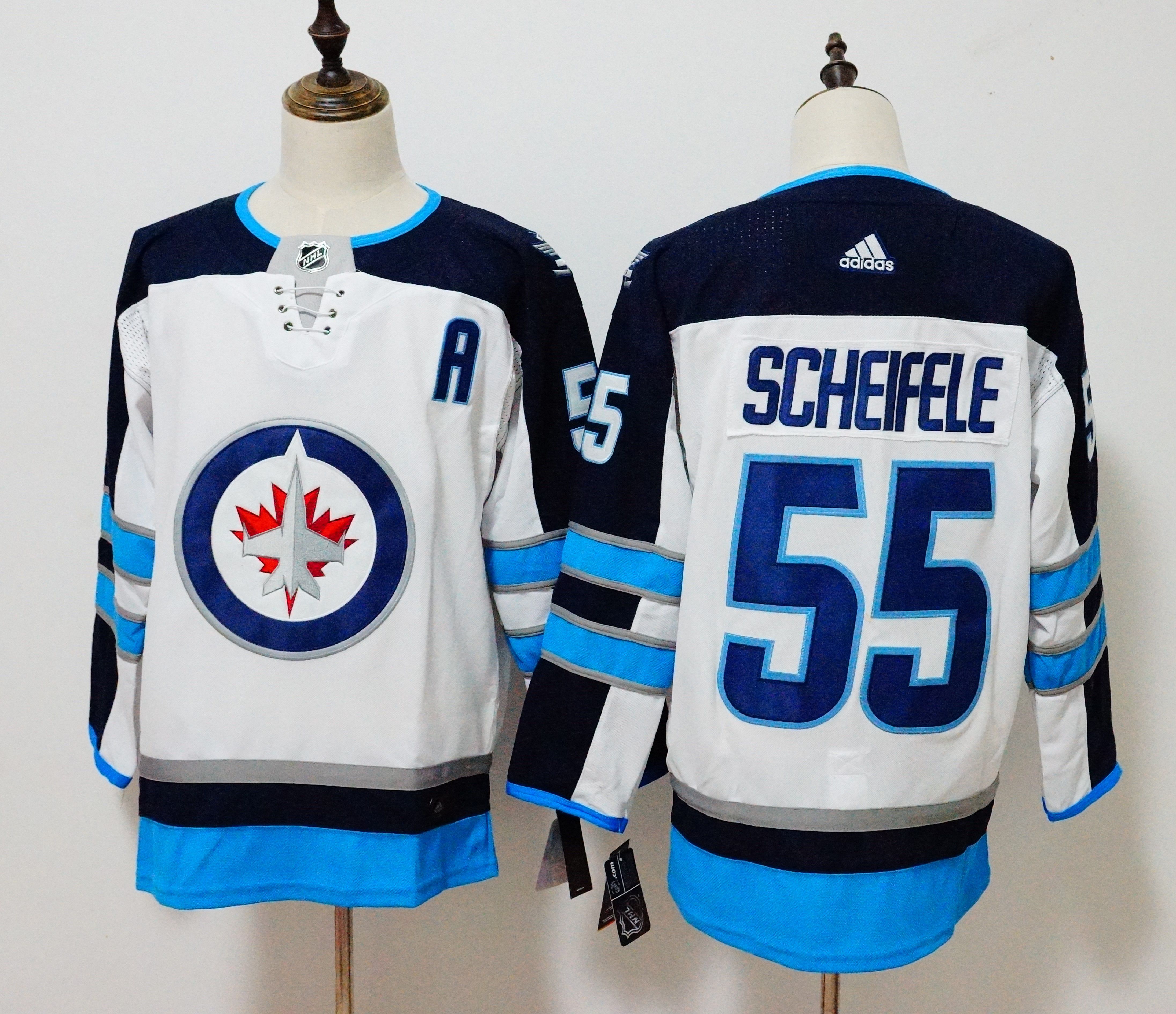 Men Winnipeg Jets #55 Scheifele White Hockey Stitched Adidas NHL Jerseys->winnipeg jets->NHL Jersey